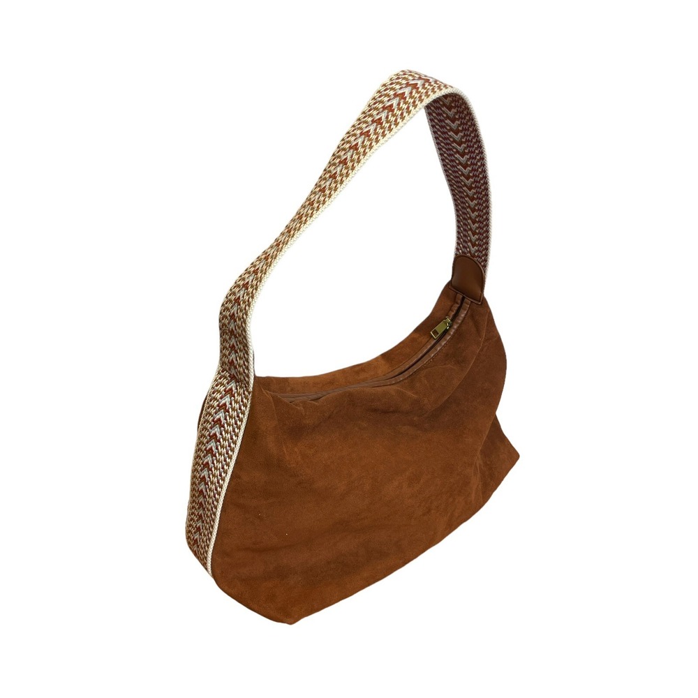Shiraleah Purse Handbag Decorative Strap Caramel Brown Zip Closure Boho‎ - Picture 2 of 16